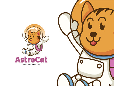 Astro Cat - Logo Template outer