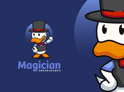 Magician Duck Mascot paint