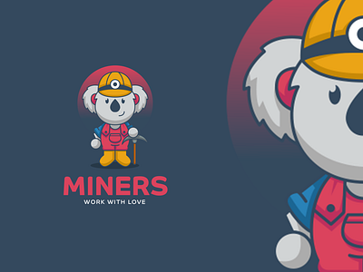 Koala Miners Mascot Logo