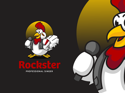 Rooster Mascot Logo animation branding chicken cartoon chicken mascot cute cute mascot design gamers graphic design illustration logo mascot mascot logo rooster rooster cartoon mascot rooster logo rooster mascot rooster singer vector art vector mascot