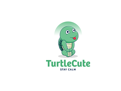 Cute Turtle Mascot Logo