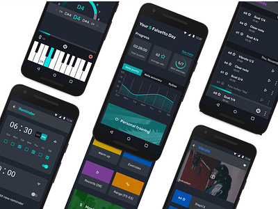 Musical Educational App - Falsetto alarm educational app falsetto mobile app mobile dashboard mobile design music game musical app piano product design reminder statistic ui uiux vocal exercises