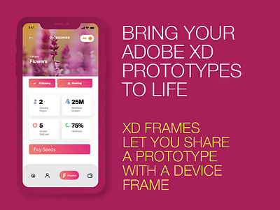 Bring your Adobe XD prototype to life with XD Frames adobe xd figma graphic design illustration ui ux vector