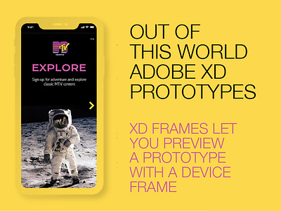 Out of this world Adobe XD previews