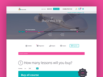 TRWRDS buy clean flat lessons payment ui ux web