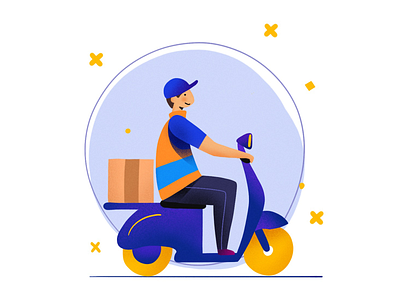 Delivery man illustration graphic design illustration