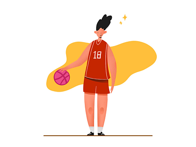 Basketball player illustration graphic design illustration