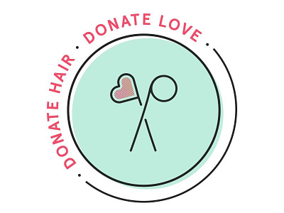 Donate Hair Donate Love brandind icon illustration line logo love ngo