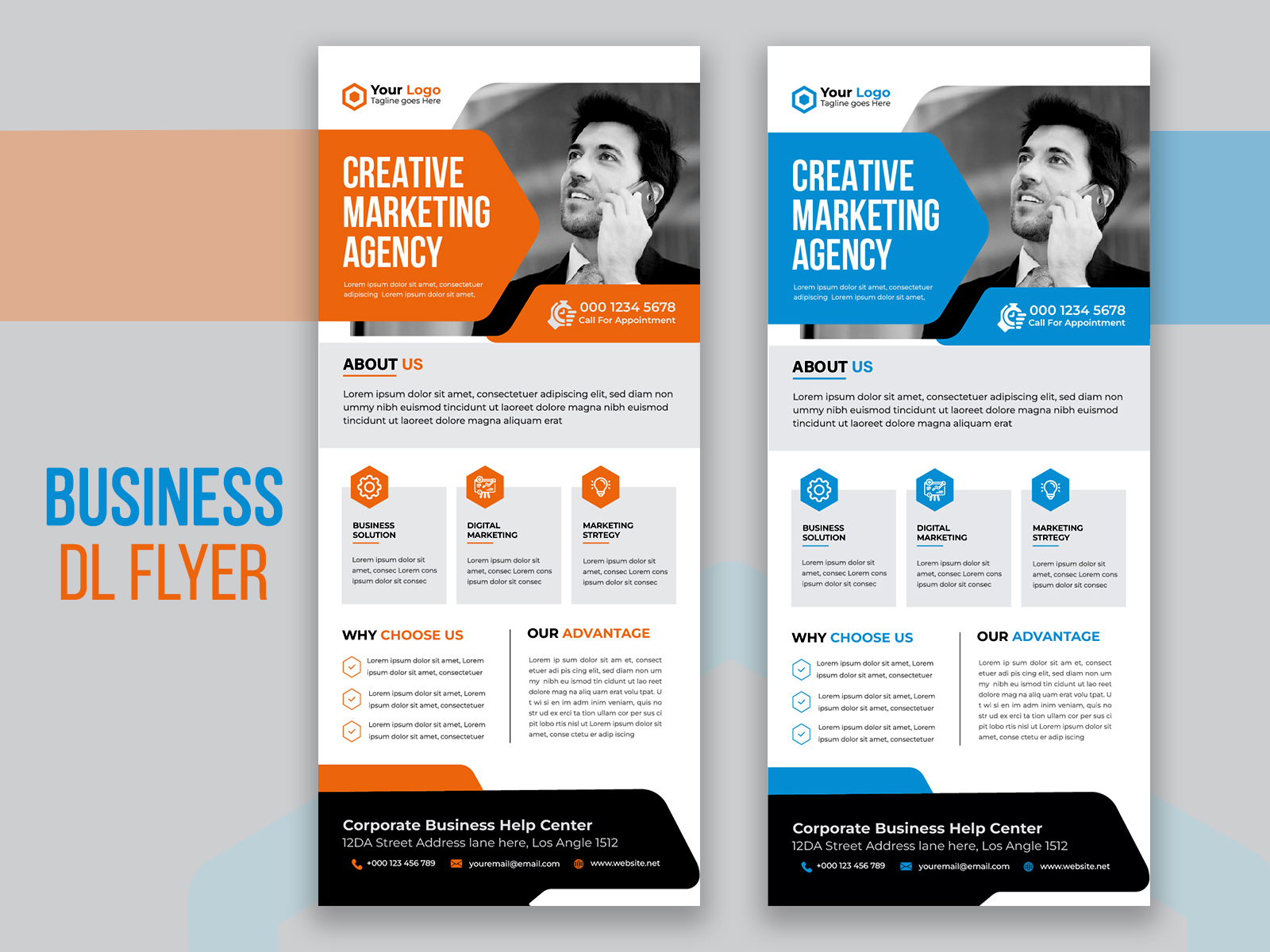 Corporate DL/Rack Card Flyer by Chowdhury Mishuk on Dribbble