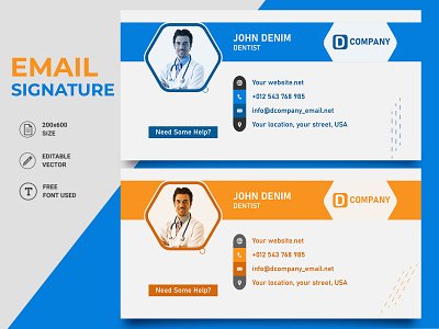 Email Signature Design branding businesscard design email emailsignature graphic design logo signature ux vector