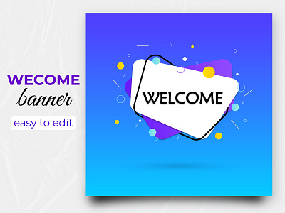 Welcome Banner banner bannerdesign branding businesscard design graphic design illustration logo postcard ui ux vector welcome welcomebanner