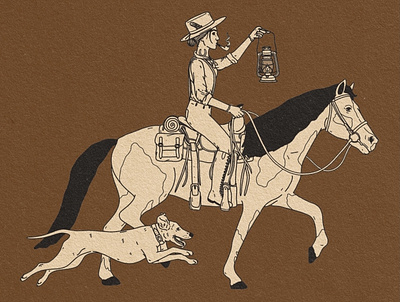 Onward! adventure branding design explorer horse illustration