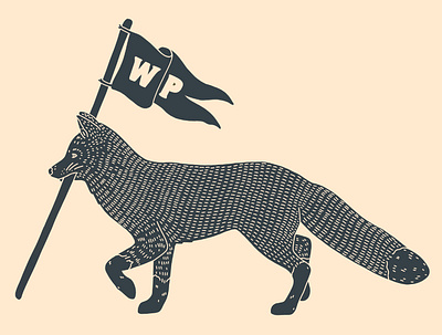 Wheat Penny Provisions Fox Logo adventure branding design fox illustration logo