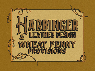 Harbinger Leather Design x Wheat Penny Provisions Collab Stamp