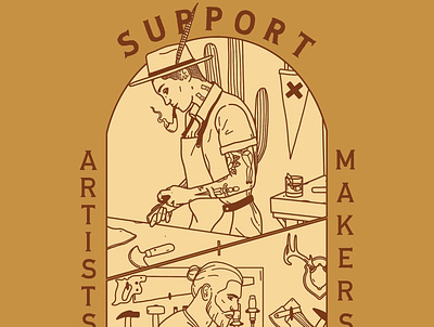 Support Local Artists + Makers adventure branding design illustration shop local shop small support local