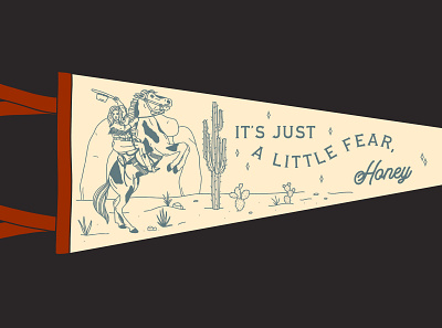 Pennant Flag, 001 adventure branding cowgirl desert design explorer illustration