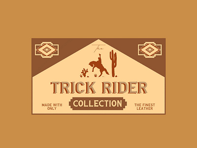 Trick Rider Collection Insert Card adventure branding cowboy desert design explorer illustration leather trick rider wallet western