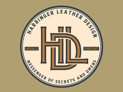 Harbinger Leather Design Rebrand adventure branding design illustration leather logo
