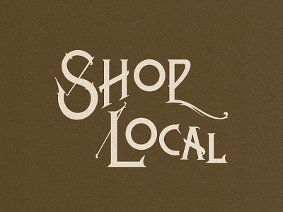 Shop Local adventure branding design freelance illustration lettering shop local vintage