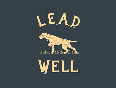 Lead Well adventure branding design hunting illustration lettering logo