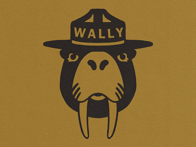 Wally adventure branding design illustration logo smokeybear sustainable wally walrus oil woodworking