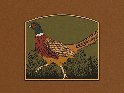 Pheasant Badge adventure badge branding design logo pheasant