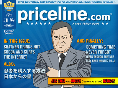 Priceline.com webstyle guide comic design illustration priceline.com style guide web william shatner