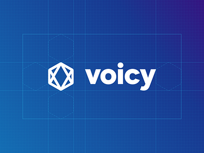 Designing the Voicy Identity blue branding glyph identity logo voicy