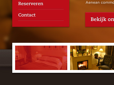 Bed & Breakfast header image slider thumbnails website