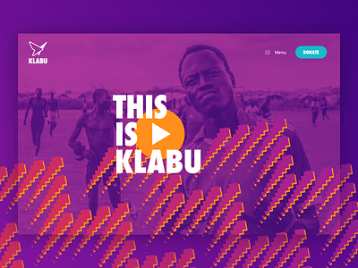 Klabu – Header color overlay colorful duotone foundation header pattern play sport sport club video website
