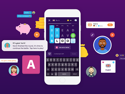 WordMingle app color game gaming illustrations mobile mobile game mobile games tablet wordmingle words