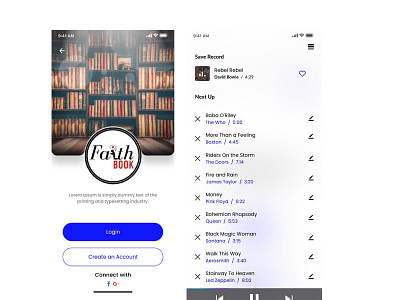 Faith Book logo design mobileapp prototype ui ux vector