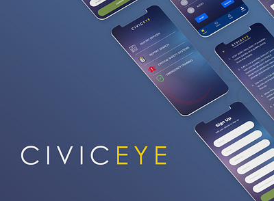 CivicEye The Platform for Public Safety graphic design mobile appn ui