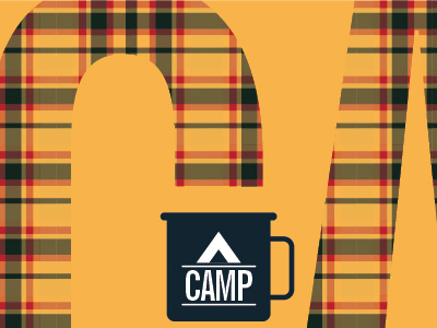 camp camping mug plaid