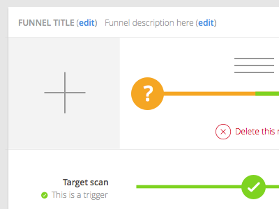 Funnel editor UI