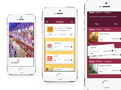 Changi Airport app redesign airport app changi redesign