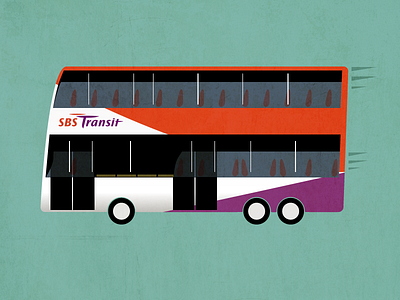 SBS Transit Bus, Singapore bus illustration public singapore transport
