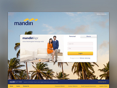 Bank Mandiri iBanking Sign-in Page (Round 2)