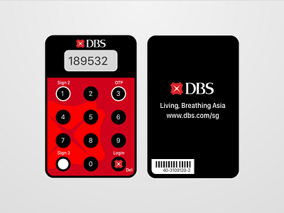 DBS Bank Token bank dbs device illustration secure singapore token