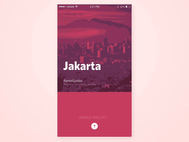 Improved version (animated) animation app city guide ios jakarta principle transition travel