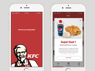 KFC mobile app app delivery food ios kfc mobile