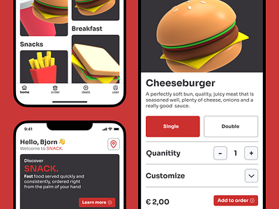 Fast Food Menu Browsing - Order ahead app design fast food mobile ui ux