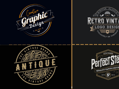 vintage logo template png