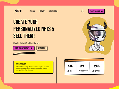 Neubrutalism NFTs Landing Page