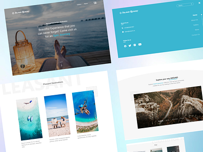 Travel Website Interactive Prototype adobexd adventure blue branding design destination explore figma homepage illustration interactive landing page motion motion graphics prototype tourism travel ui ux vector