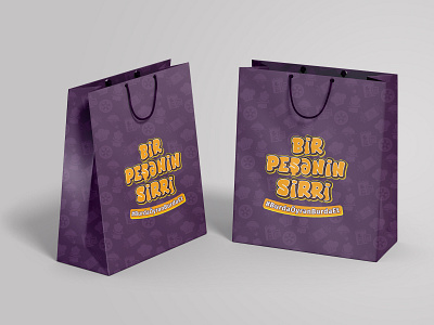 "BİR PEŞƏNİN SİRRİ" paper bag 3d animation app branding design graphic design illustration logo motion graphics typography ui ux vector