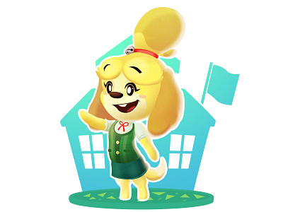 Isabelle - Animal Crossing (DailyXing #4) animal crossing animalcrossing character design characterdesign illustration isabelle
