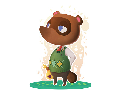 Tom Nook - Animal Crossing (DailyXing #5) animalcrossing character design gaming illustration nintendo tanooki tom nook video games