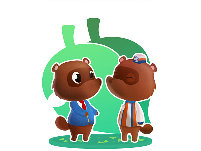 Tommy & Timmy - Animal Crossing (DailyXing #13) animal crossing animalcrossing character design characterdesign illustration timmy tommy