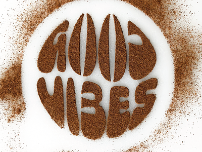 Good Vibes Coffee Stencil